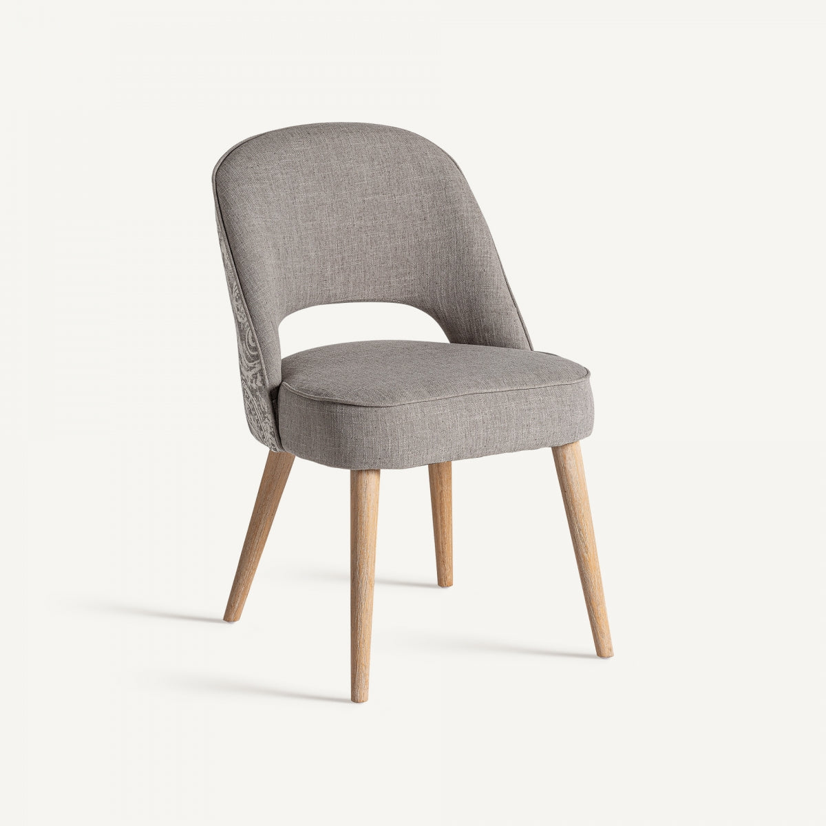 Chaise de salle à manger en tissu gris | Calce Vical
