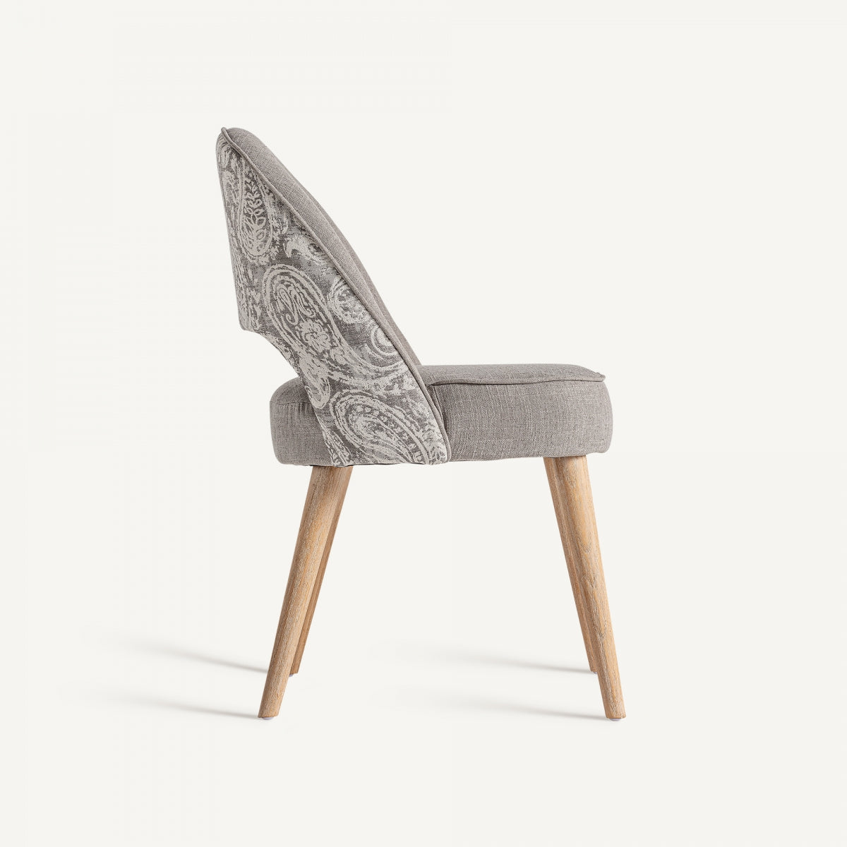 Chaise de salle à manger en tissu gris | Calce Vical