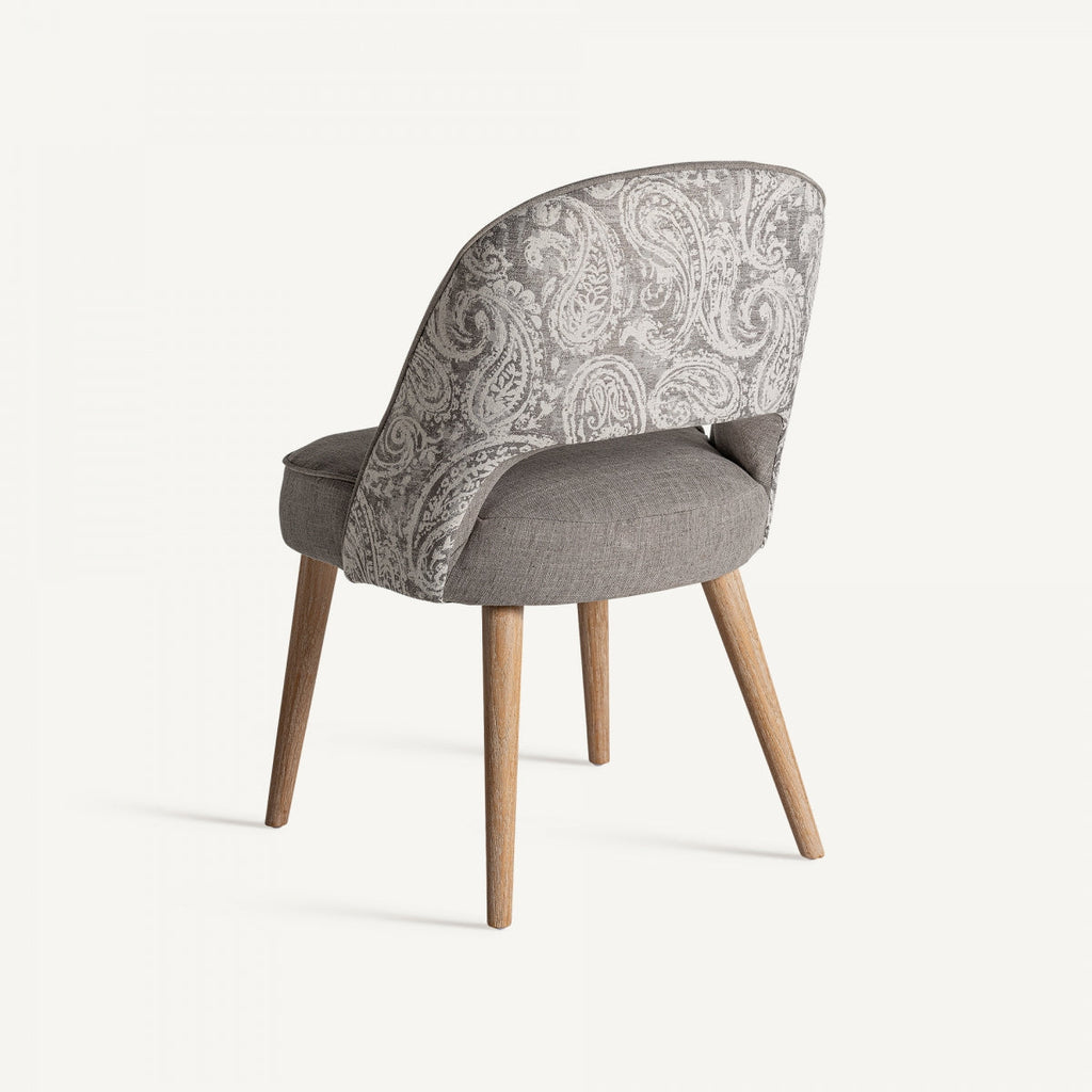Chaise de salle à manger en tissu gris | Calce Vical