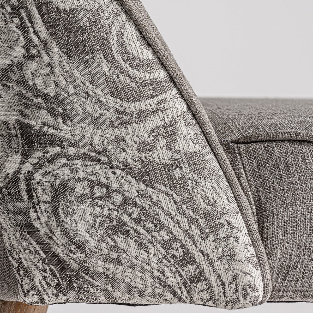 Chaise de salle à manger en tissu gris | Calce Vical