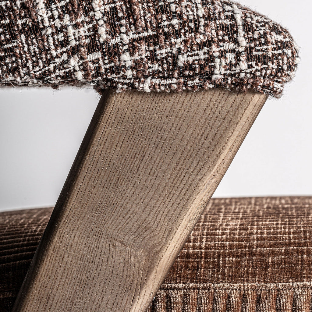 Chaise de salle à manger en tissu marron | Vical Kamenz