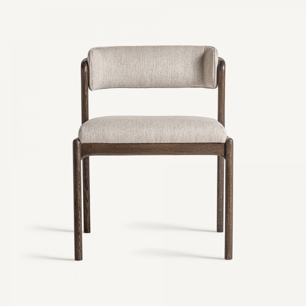 Chaise en bois de frêne et tissu beige | VICAL Jerzen