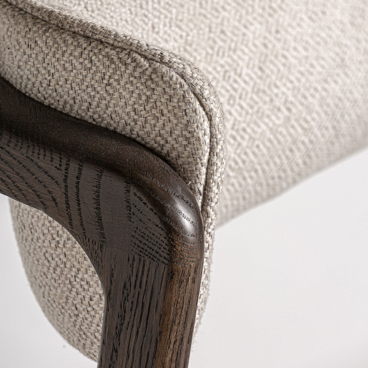 Chaise en bois de frêne et tissu beige | VICAL Jerzen