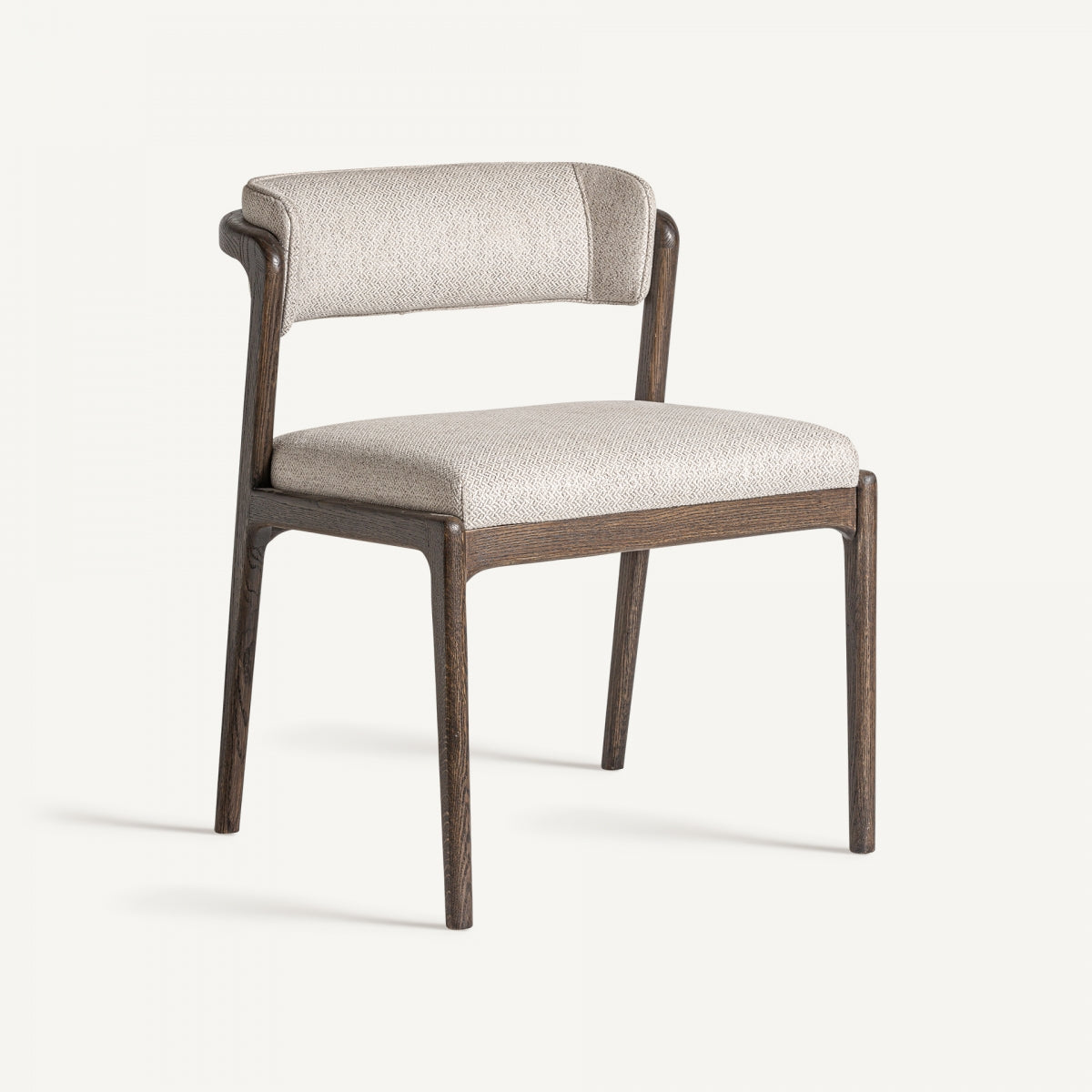 Chaise en bois de frêne et tissu beige | VICAL Jerzen