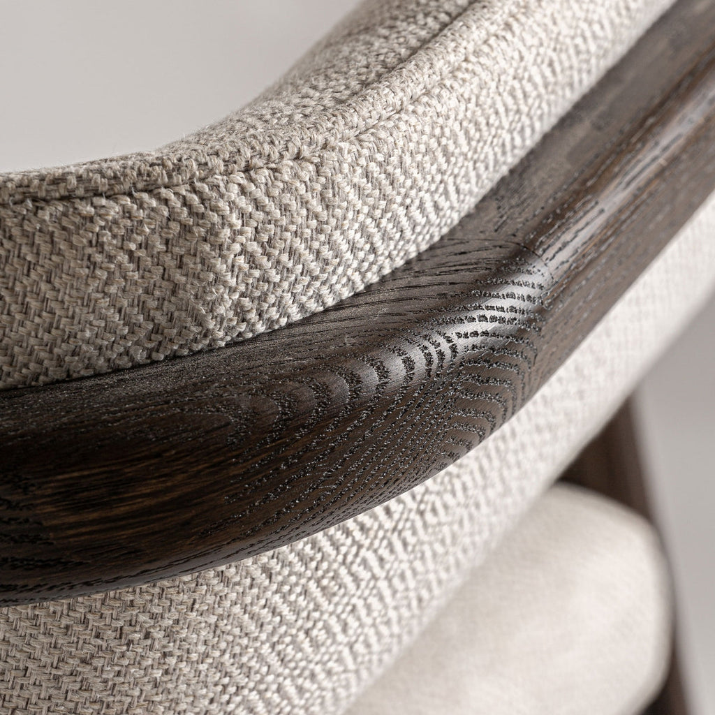 Chaise en bois de frêne et tissu beige | VICAL Jerzen