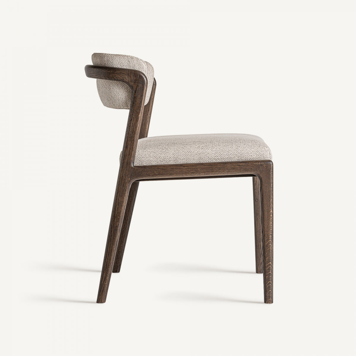 Chaise en bois de frêne et tissu beige | VICAL Jerzen