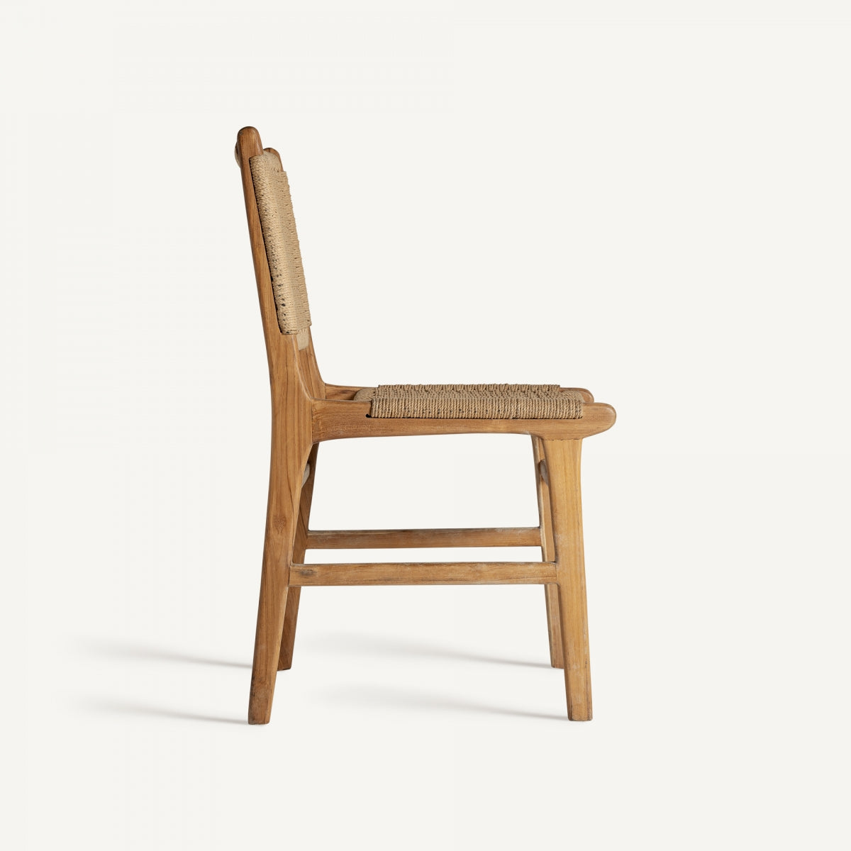Chaise en bois de teck et fibre naturelle | VICAL Vaduz