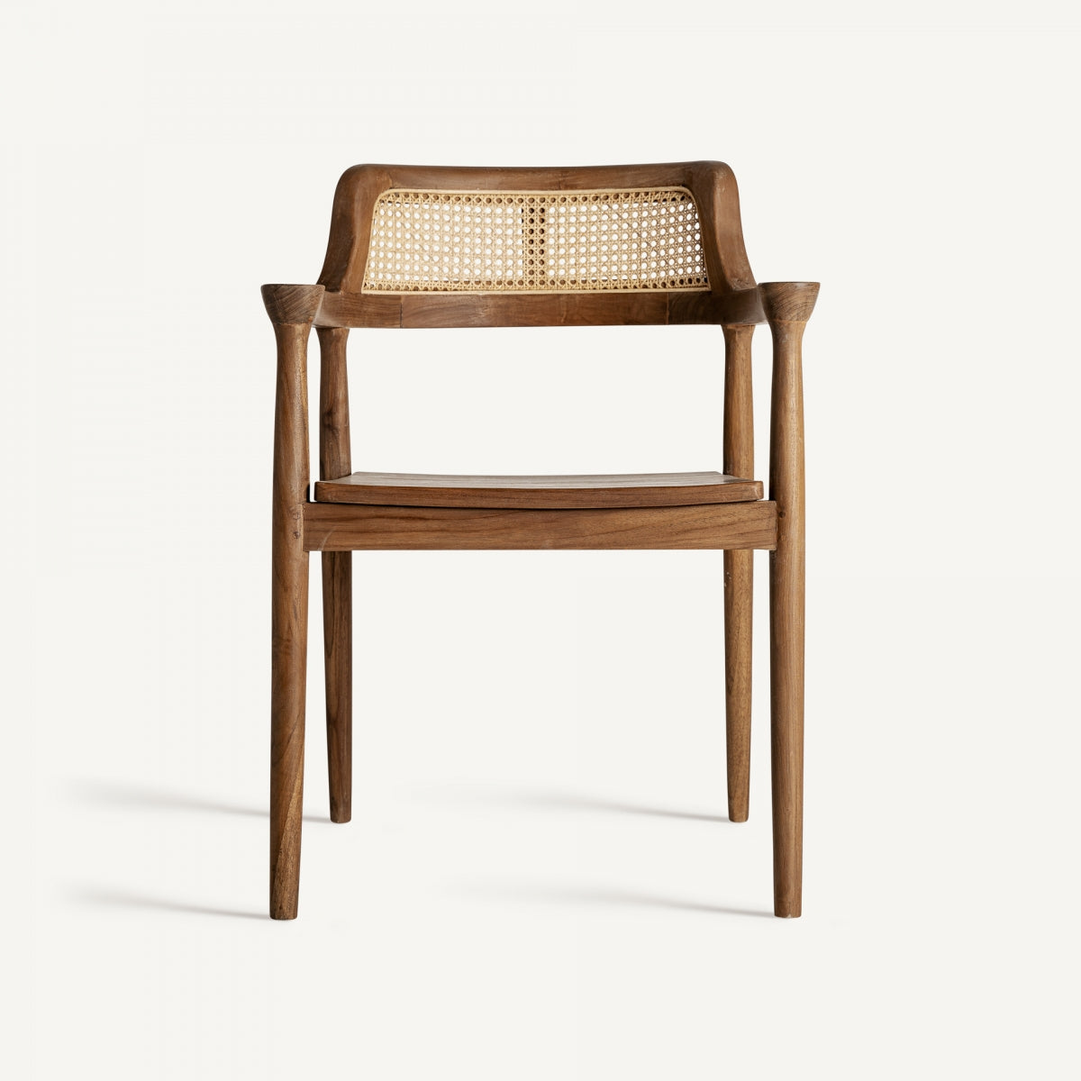 Chaise en bois de teck et rotin | VICAL Chanac
