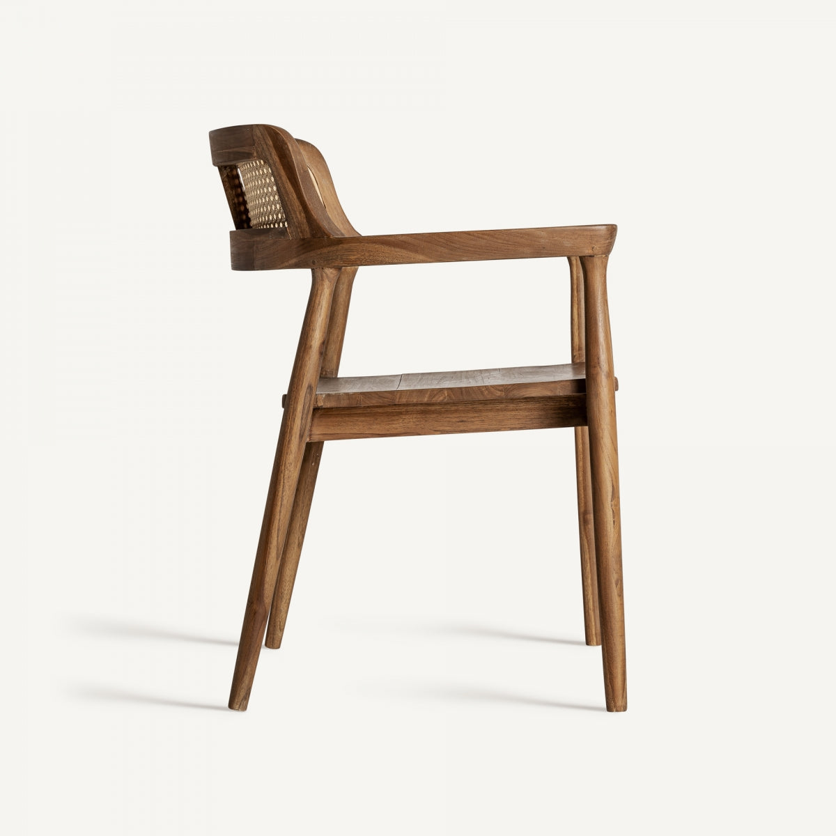 Chaise en bois de teck et rotin | VICAL Chanac