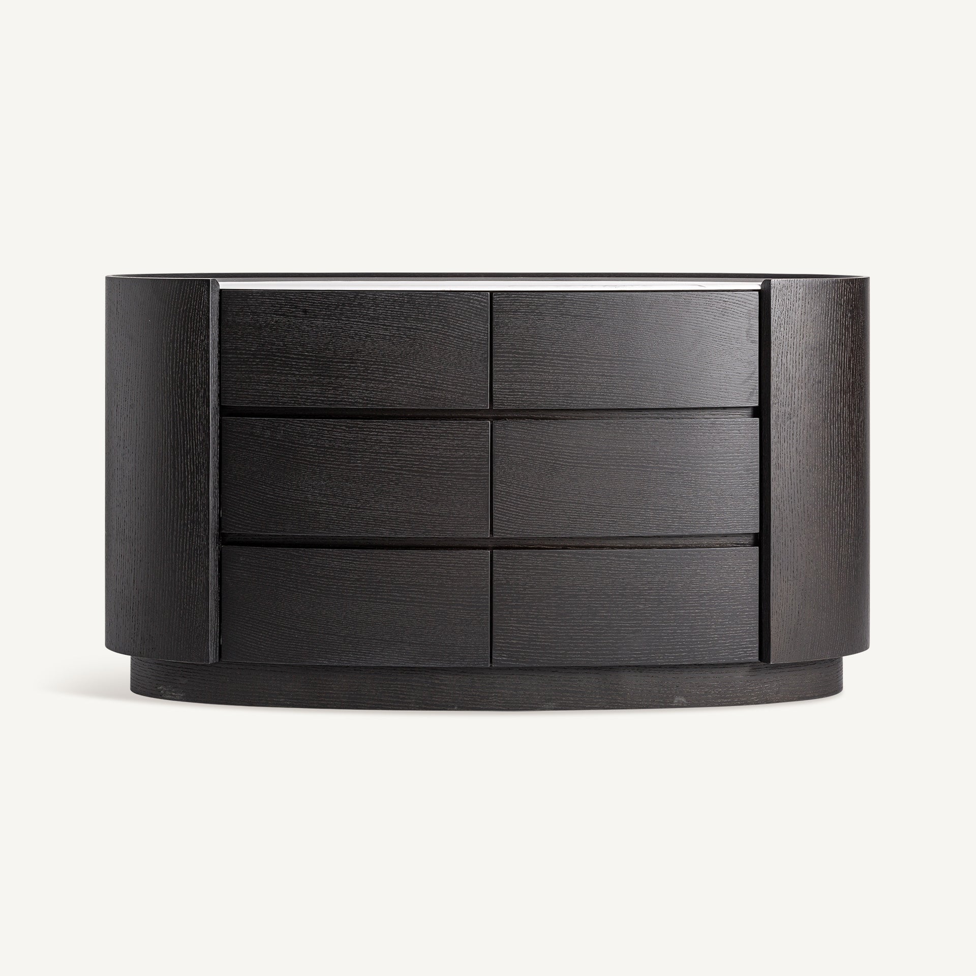 Commode en céramique blanche et chêne noir | Île VICAL