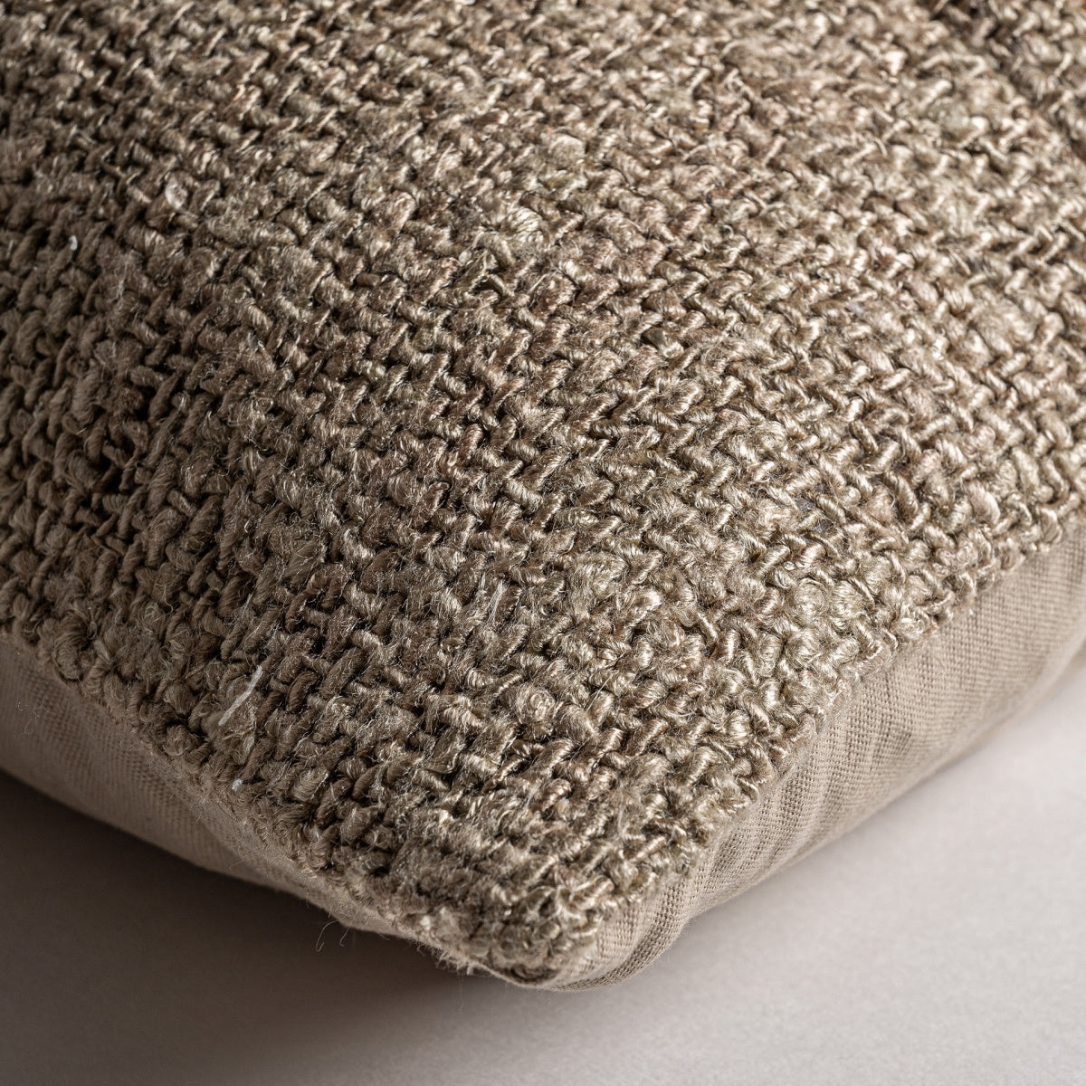 Coussin carré en coton beige | VICAL Edris