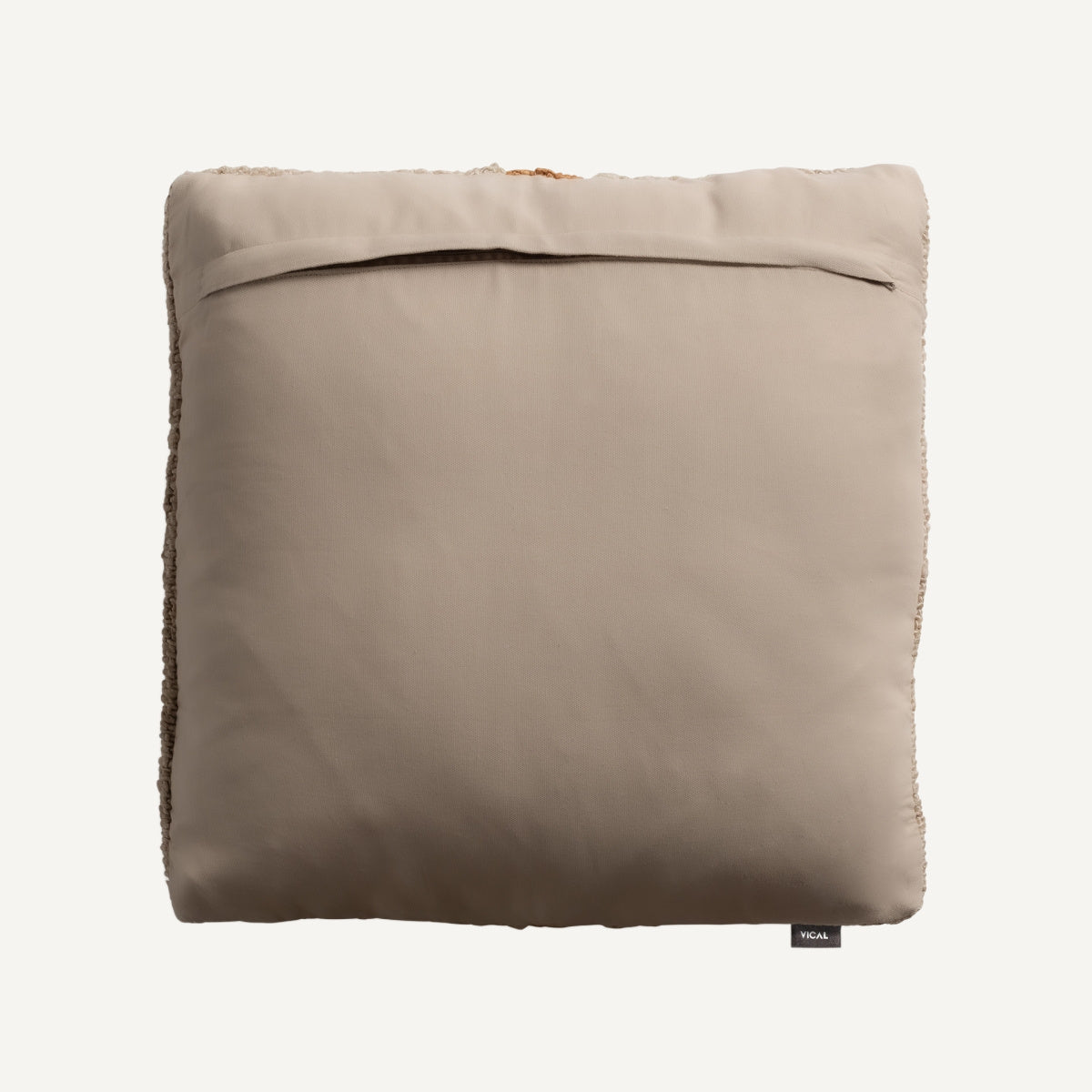 Coussin carré en coton beige | VICAL Edris