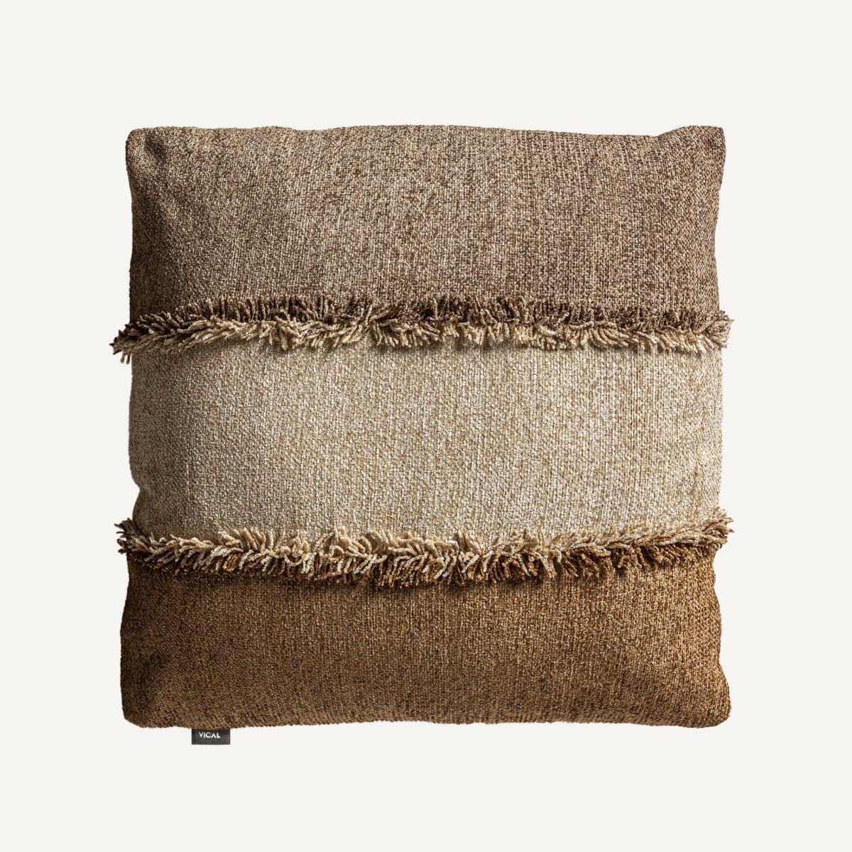 Coussin carré en coton marron | VICAL Essien