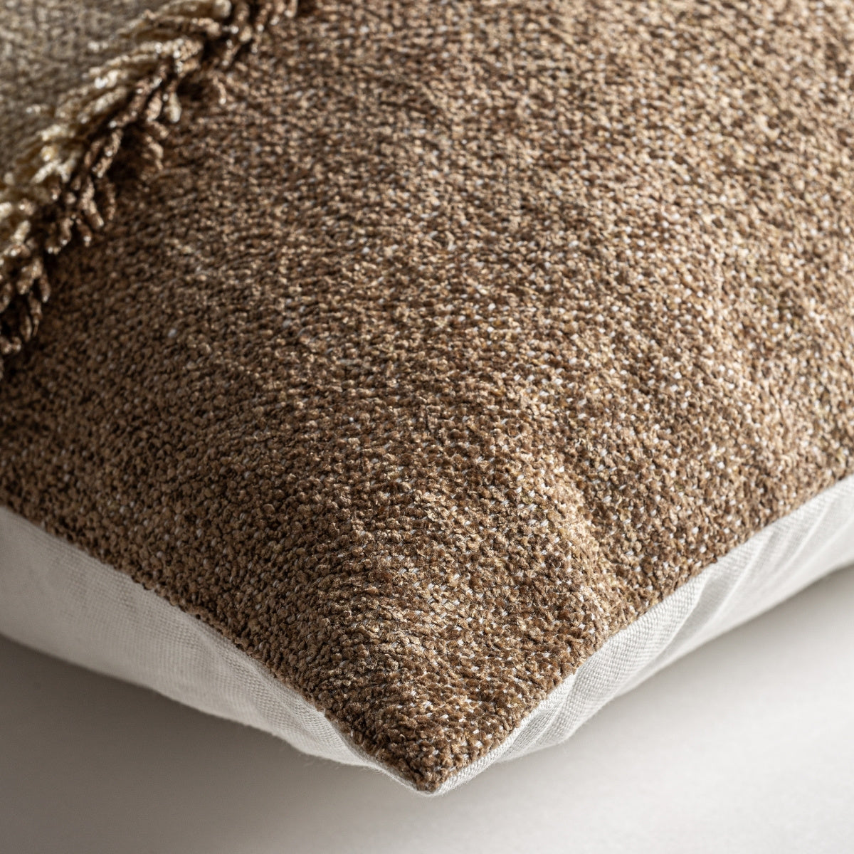 Coussin carré en coton marron | VICAL Essien