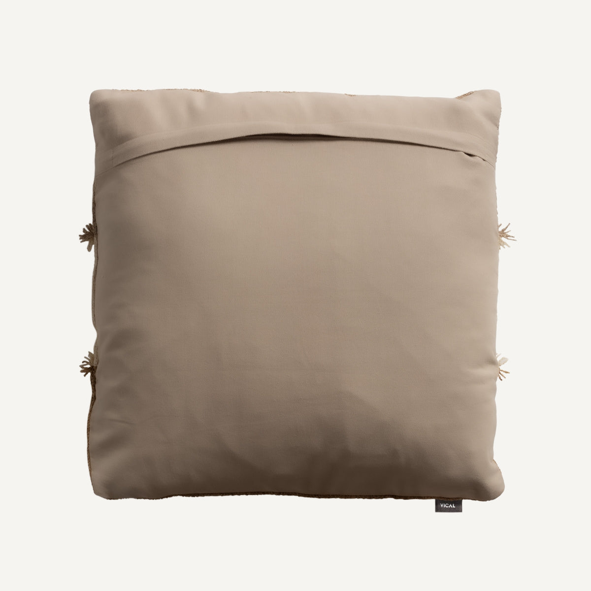 Coussin carré en coton marron | VICAL Essien
