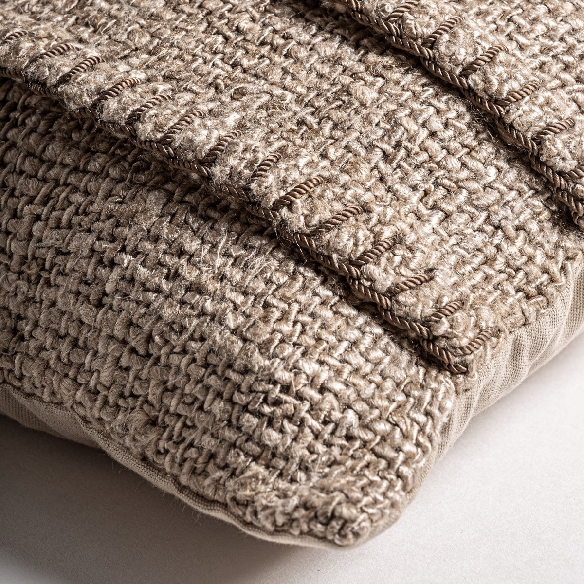 Coussin carré en coton sable | VICAL Azaï