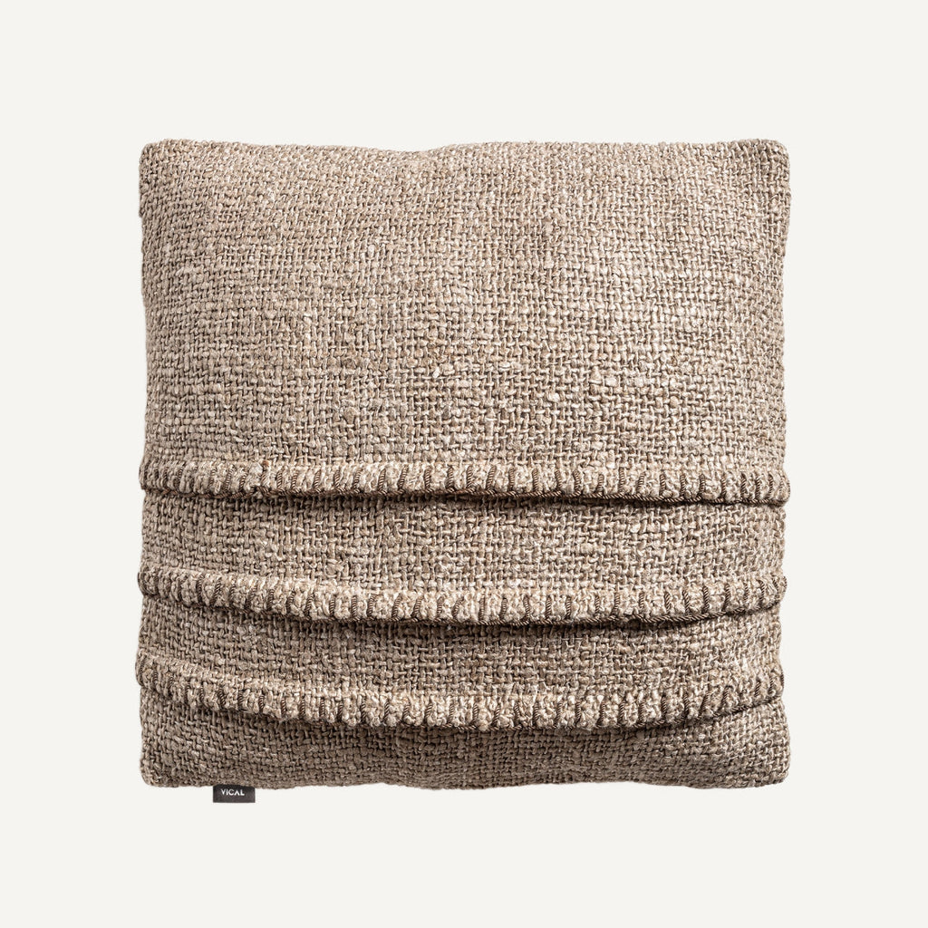 Coussin carré en coton sable | VICAL Azaï