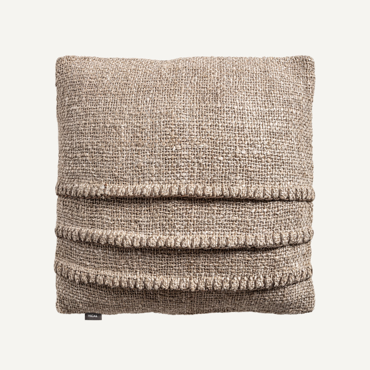 Coussin carré en coton sable | VICAL Azaï