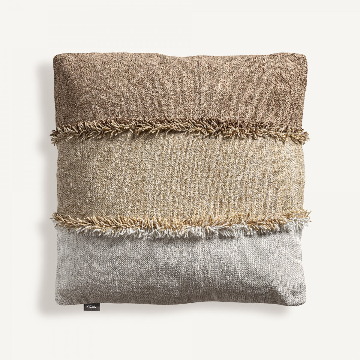 Coussin carré en coton tricolore | VICAL Euken