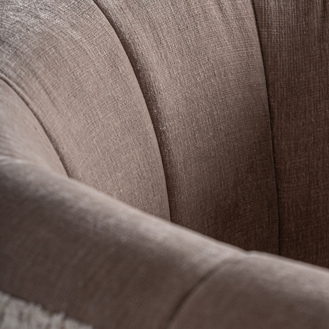 Fauteuil bouclé crème et pin noir | Vical Erbach