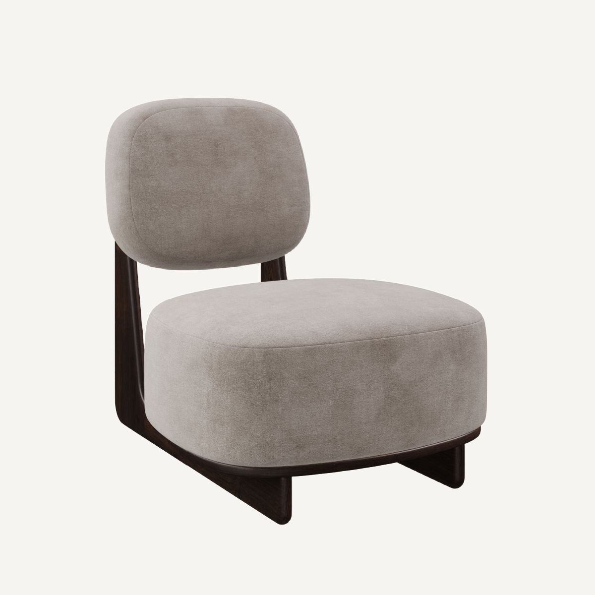 Fauteuil d'appoint en tissu gris | Dôme Déco Tate
