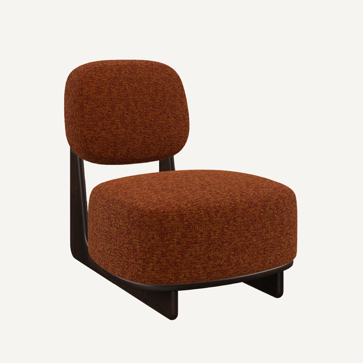Fauteuil d'appoint en tissu orange | Dôme Déco Tate