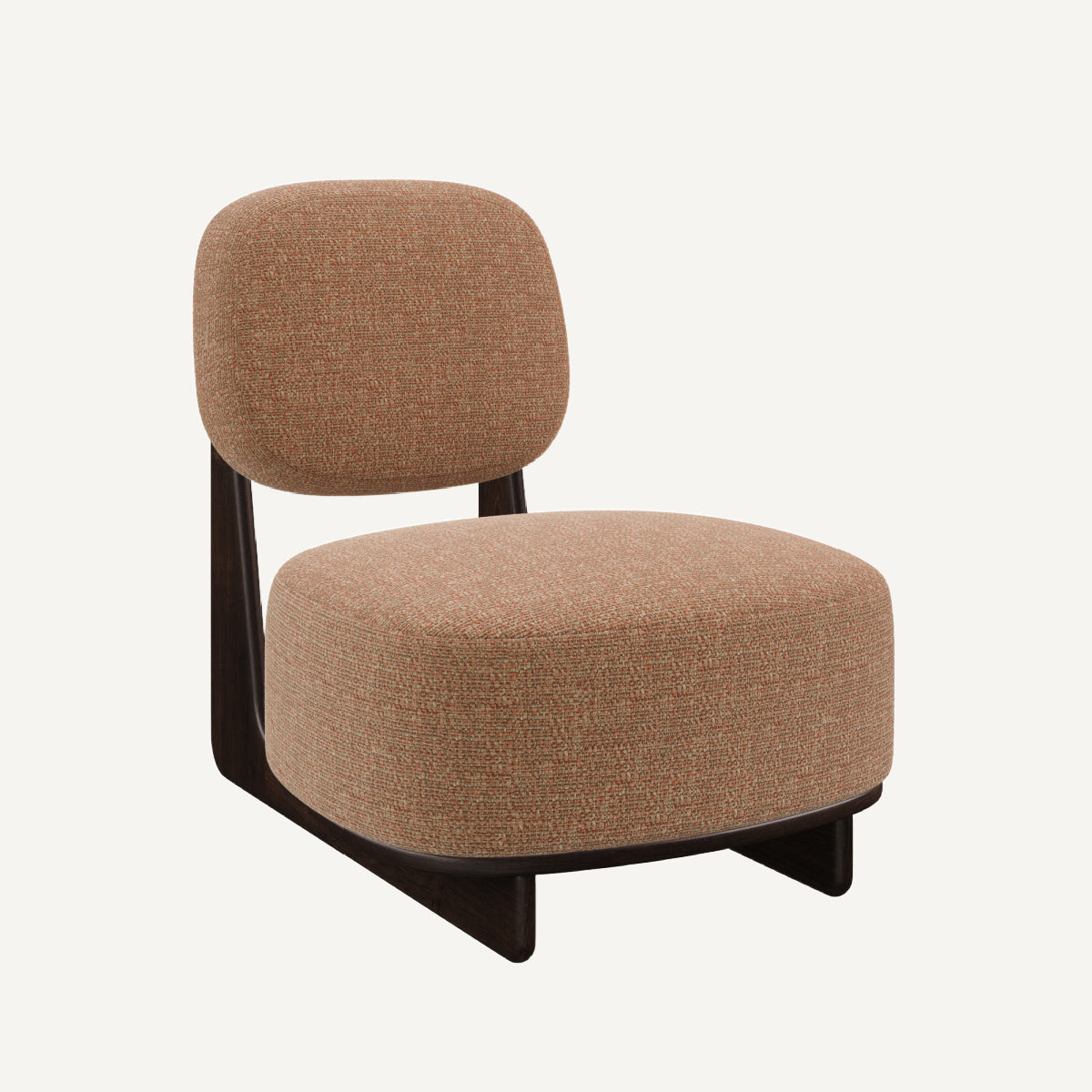 Fauteuil d'appoint en tissu rose brique | Dôme Déco Tate