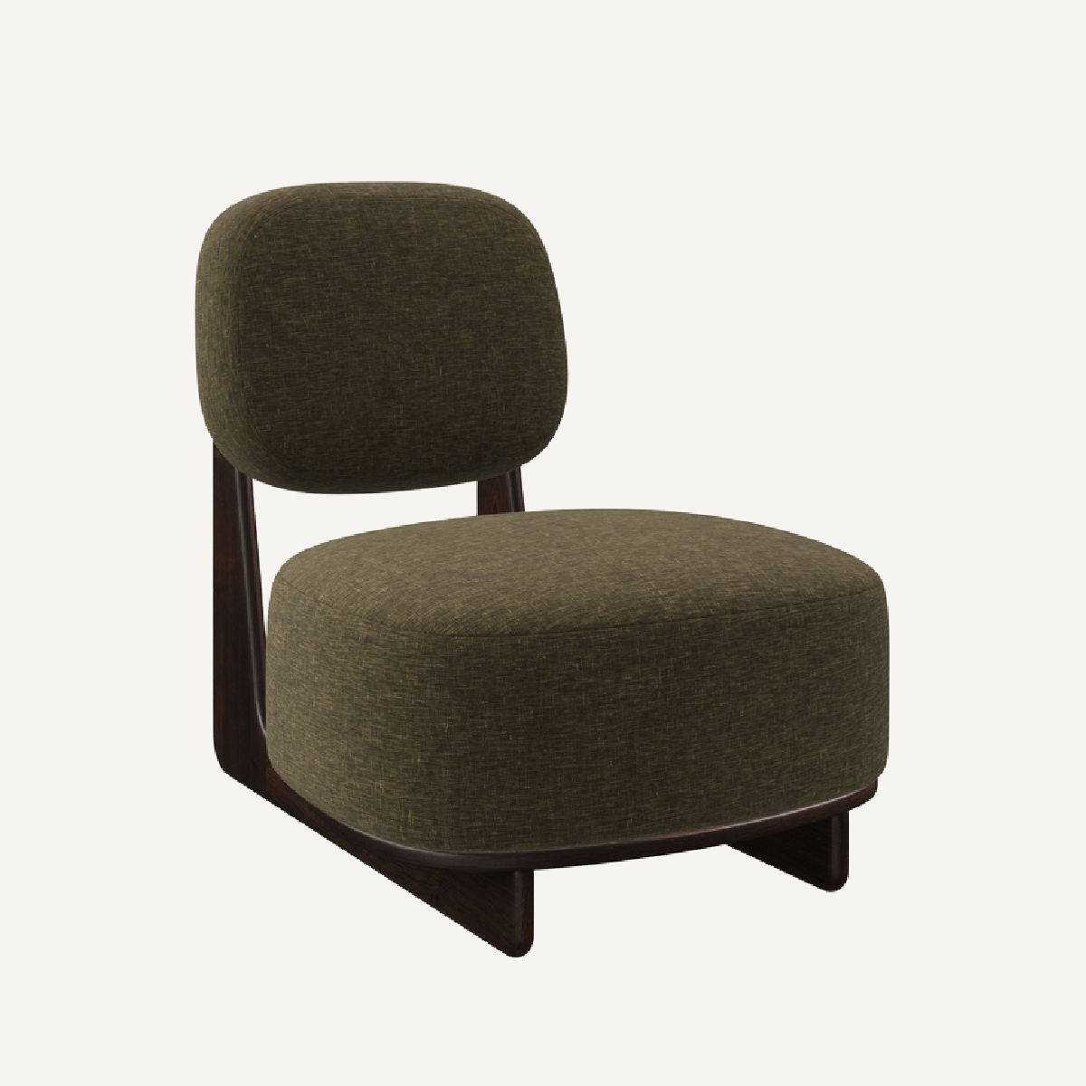 Fauteuil d'appoint en tissu vert | Dôme Déco Tate
