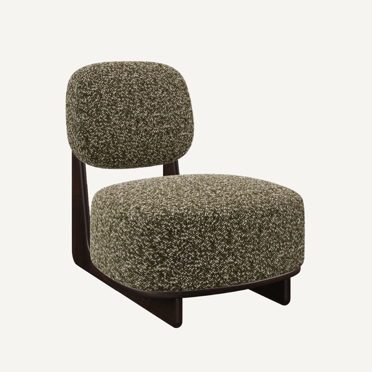 Fauteuil d'appoint en tissu vert foncé | Dôme Déco Tate
