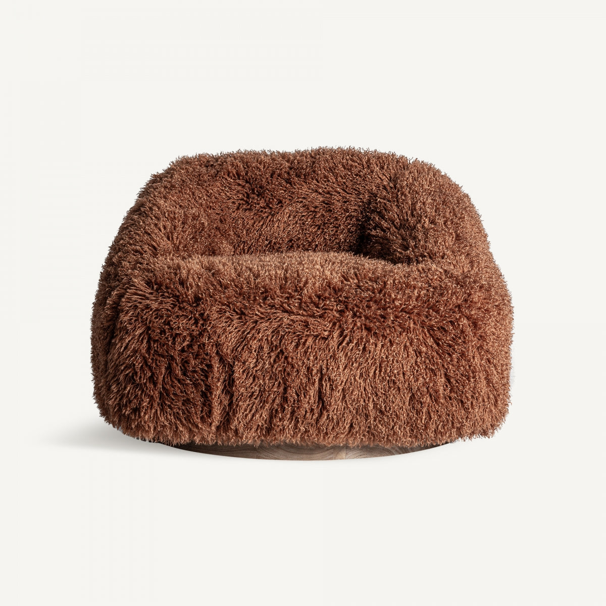 Fauteuil d'appoint molletonné marron | Vical Pavie
