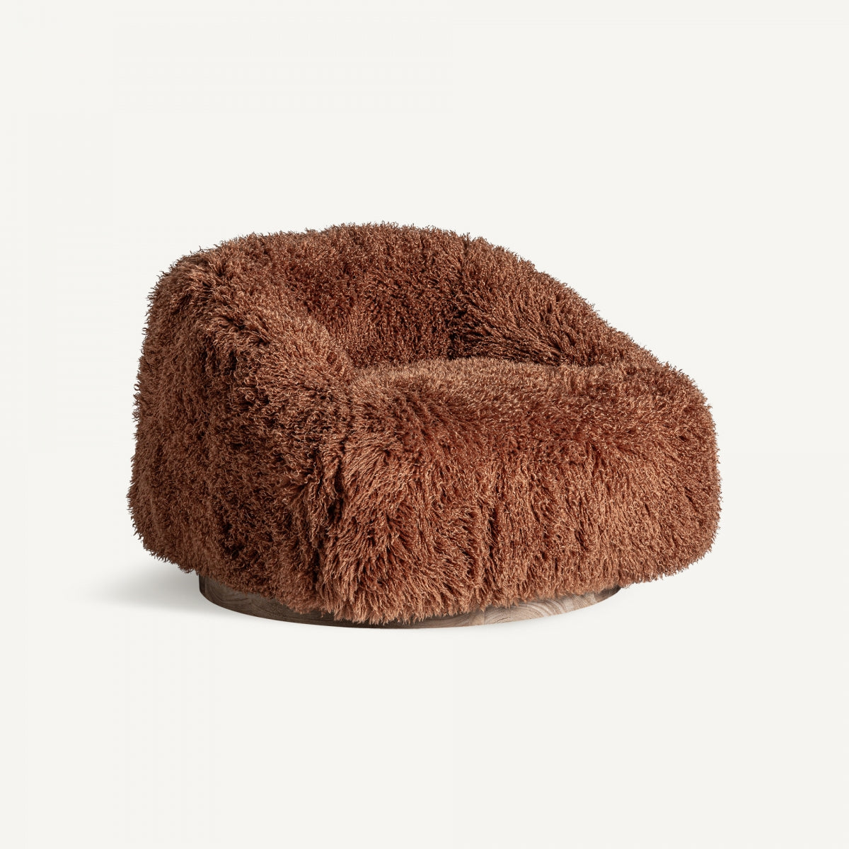 Fauteuil d'appoint molletonné marron | Vical Pavie