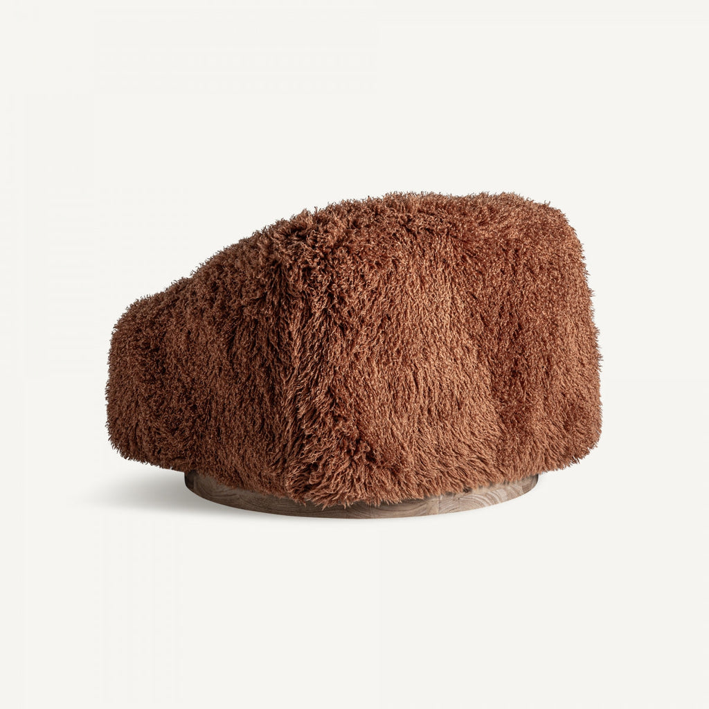 Fauteuil d'appoint molletonné marron | Vical Pavie