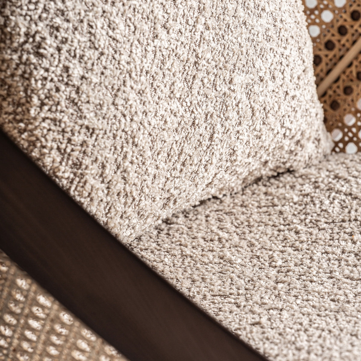 Fauteuil d'appoint en rotin bouclé crème | Vical Werth