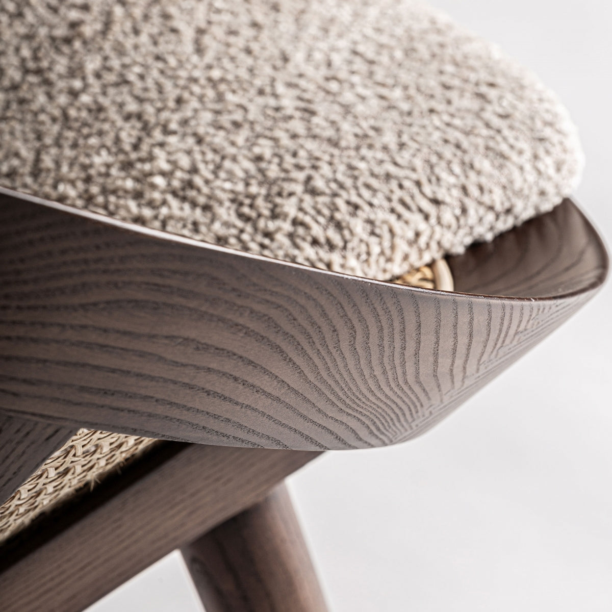 Fauteuil d'appoint en rotin bouclé crème | Vical Werth