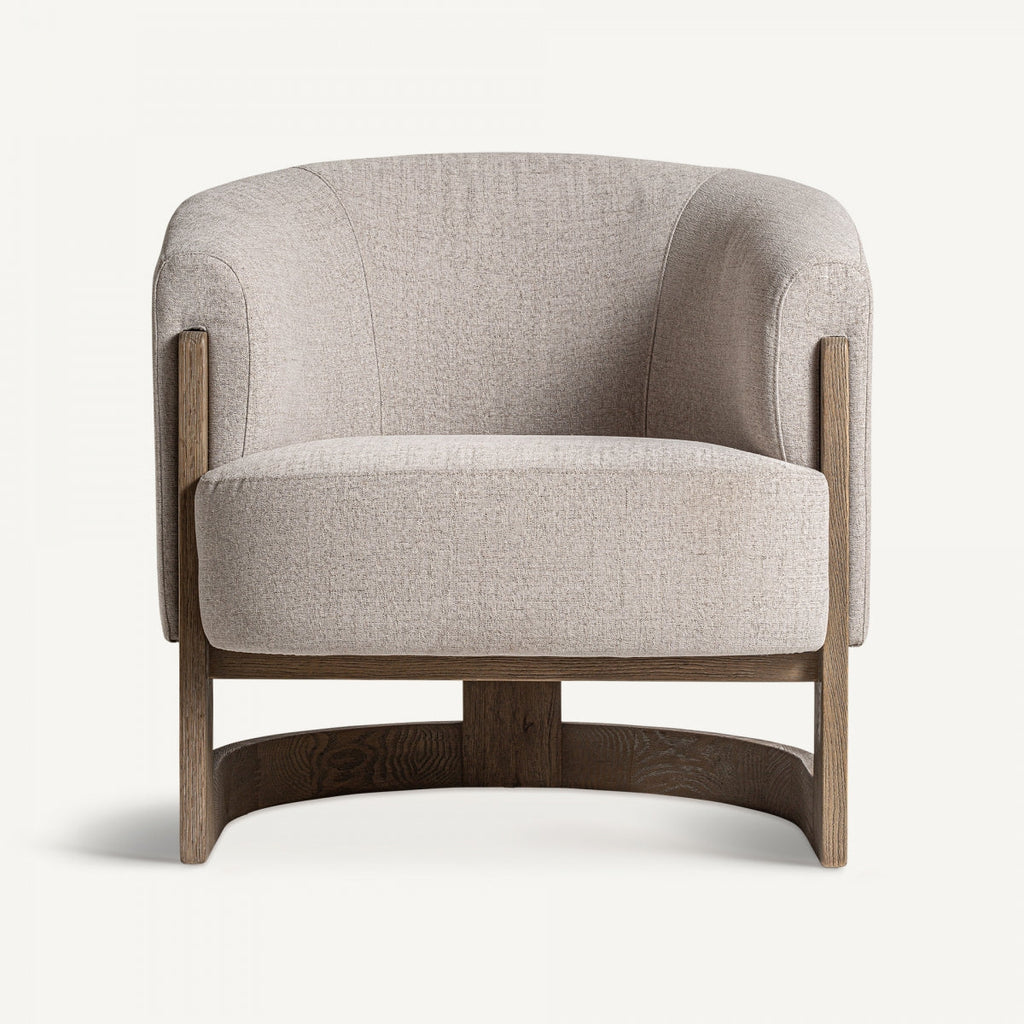 Fauteuil d'appoint en tissu beige | Vical Leutasch