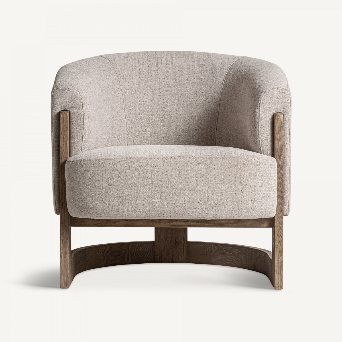 Fauteuil d'appoint en tissu beige | Vical Leutasch