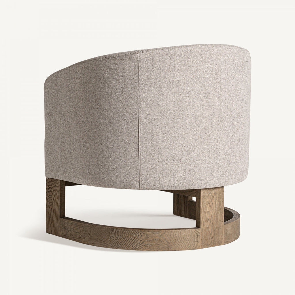 Fauteuil d'appoint en tissu beige | Vical Leutasch