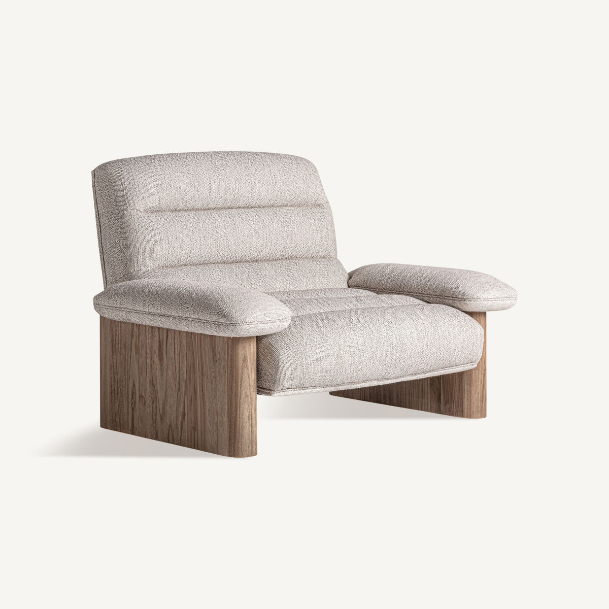 Fauteuil en tissu beige | Jacquard VICAL