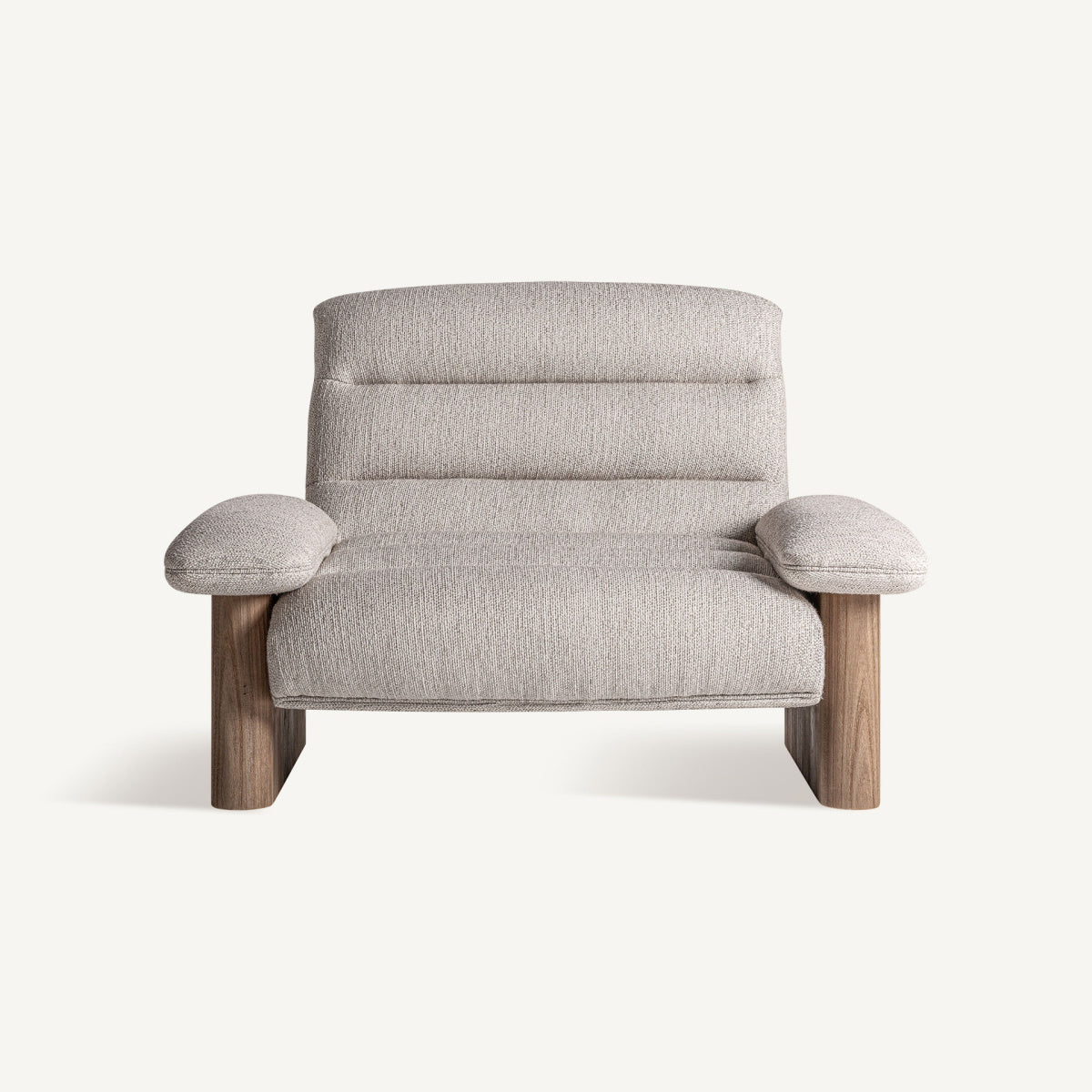Fauteuil en tissu beige | Jacquard VICAL