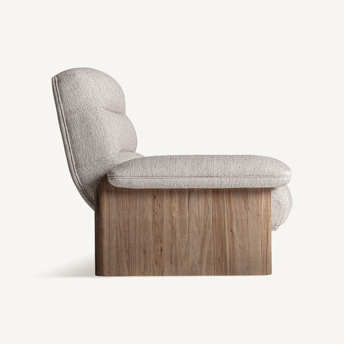 Fauteuil en tissu beige | Jacquard VICAL