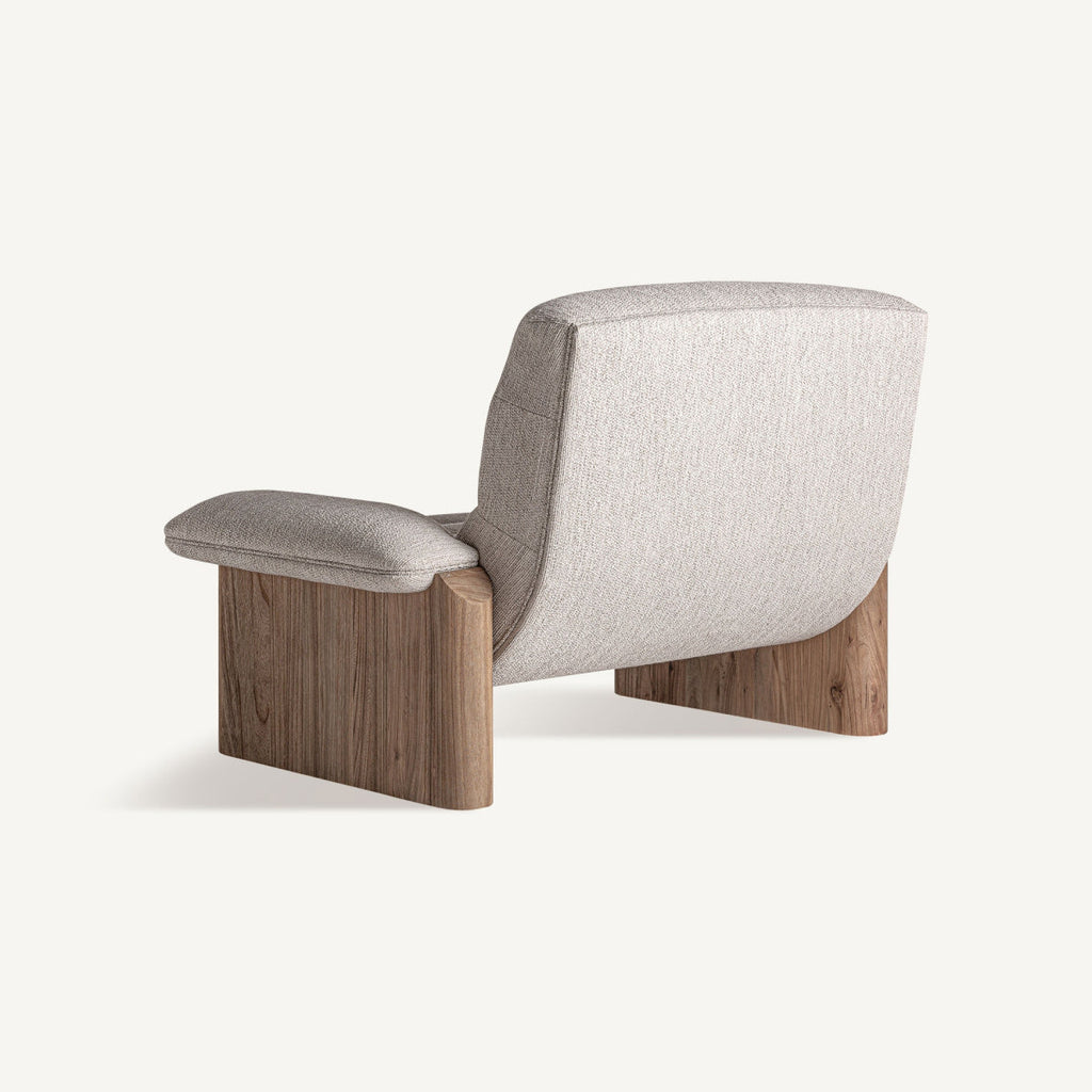 Fauteuil en tissu beige | Jacquard VICAL