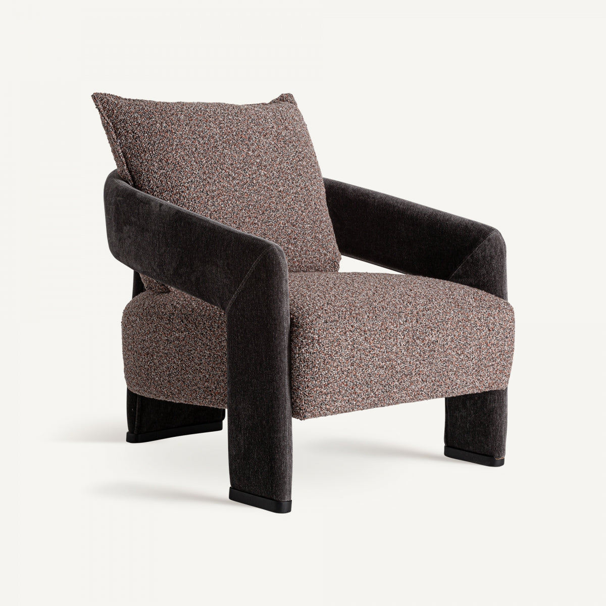 Fauteuil en tissu marron | Frein VICAL