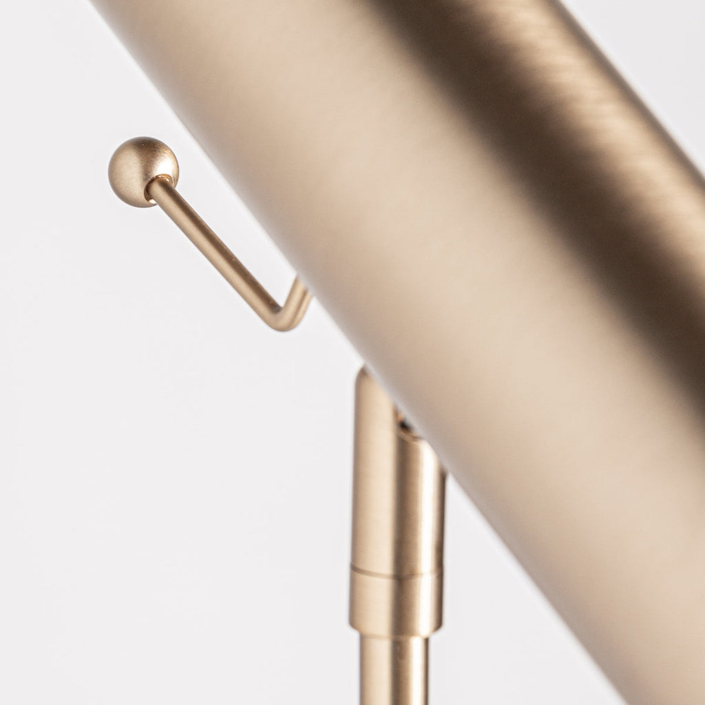Lampadaire en laiton doré et marbre noir | Stylo Vical