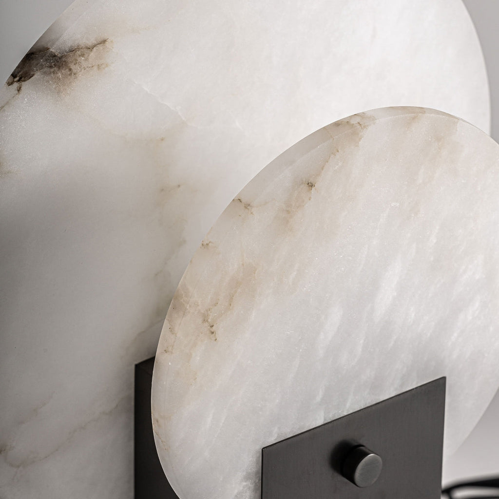 Lampe de table en marbre blanc veiné | Hostie Vical