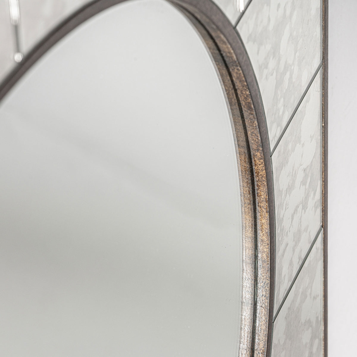 Miroir Art déco doré et blanc cassé | Vical Ublot