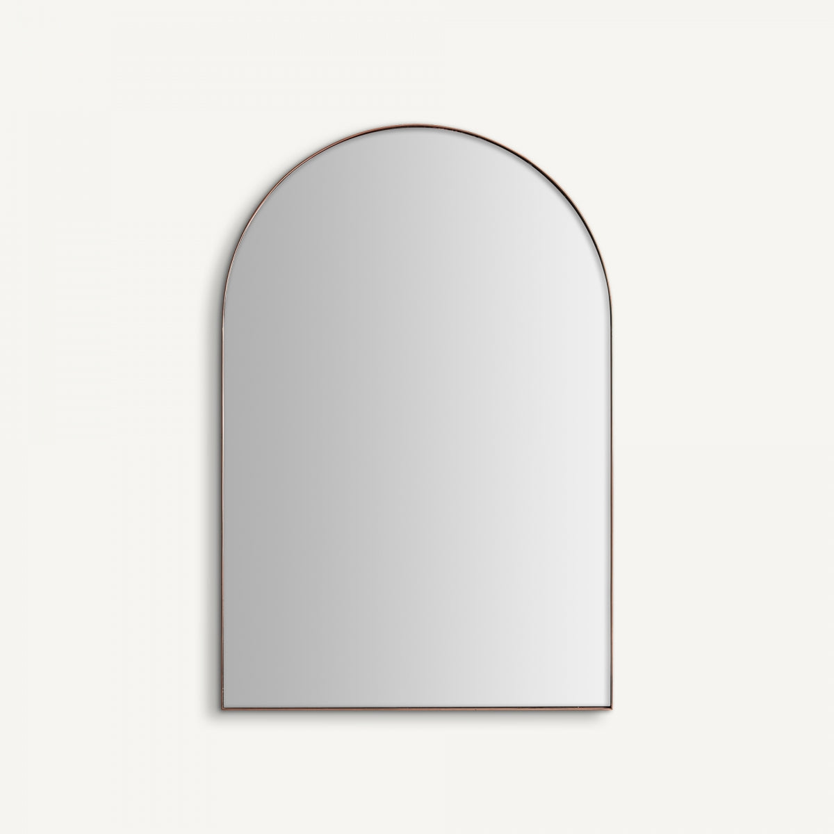 Miroir arqué en bois teinté bronze | Chute Vicale