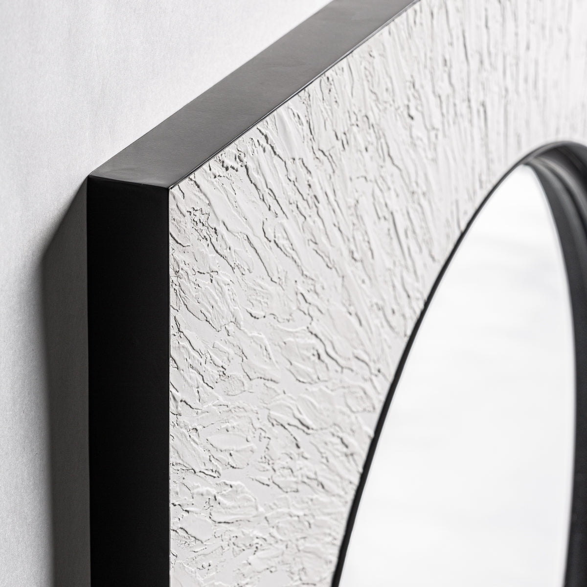 Miroir en bois blanc texturé | Énergie Vicale