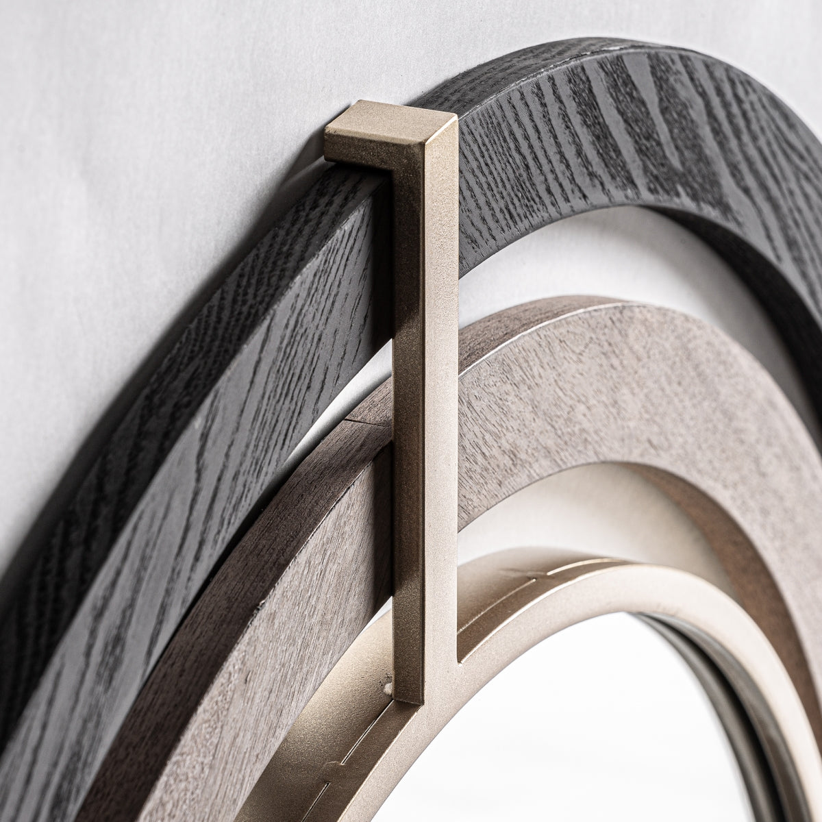 Miroir en bois et laiton doré | Cible Vicale
