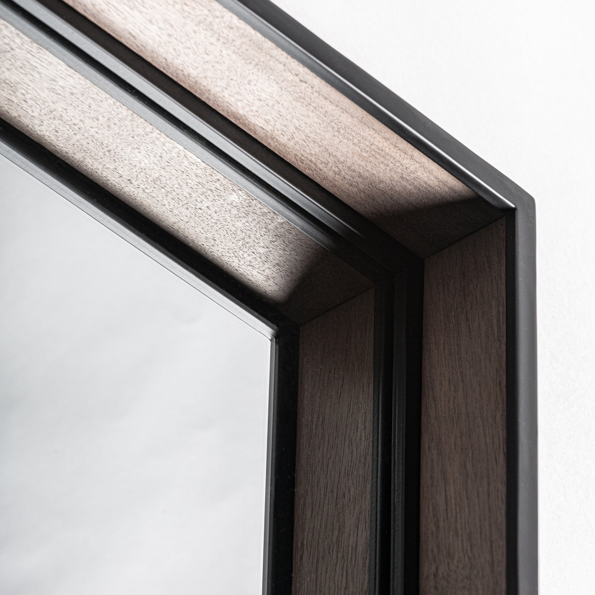Miroir en bois marron et métal noir | Vent Vical