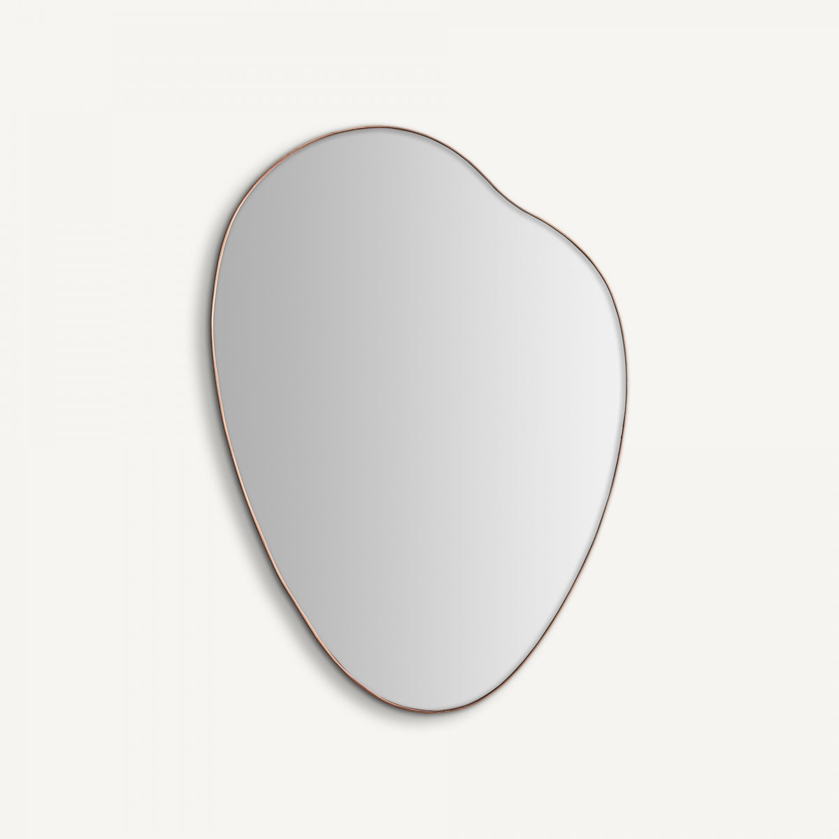 Miroir organique en bois teinté bronze | Chute Vicale